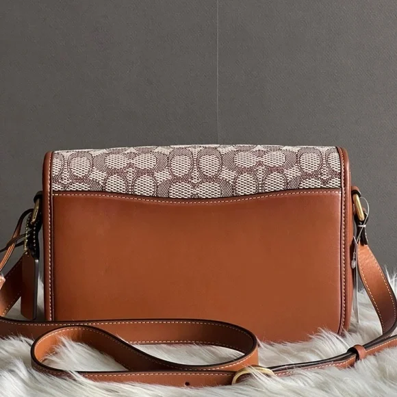 💰SOLD-C7935 - Coach Studio Shoulder Bag in Signature Jacquard with Penguin Motif - Picture 8 of 14